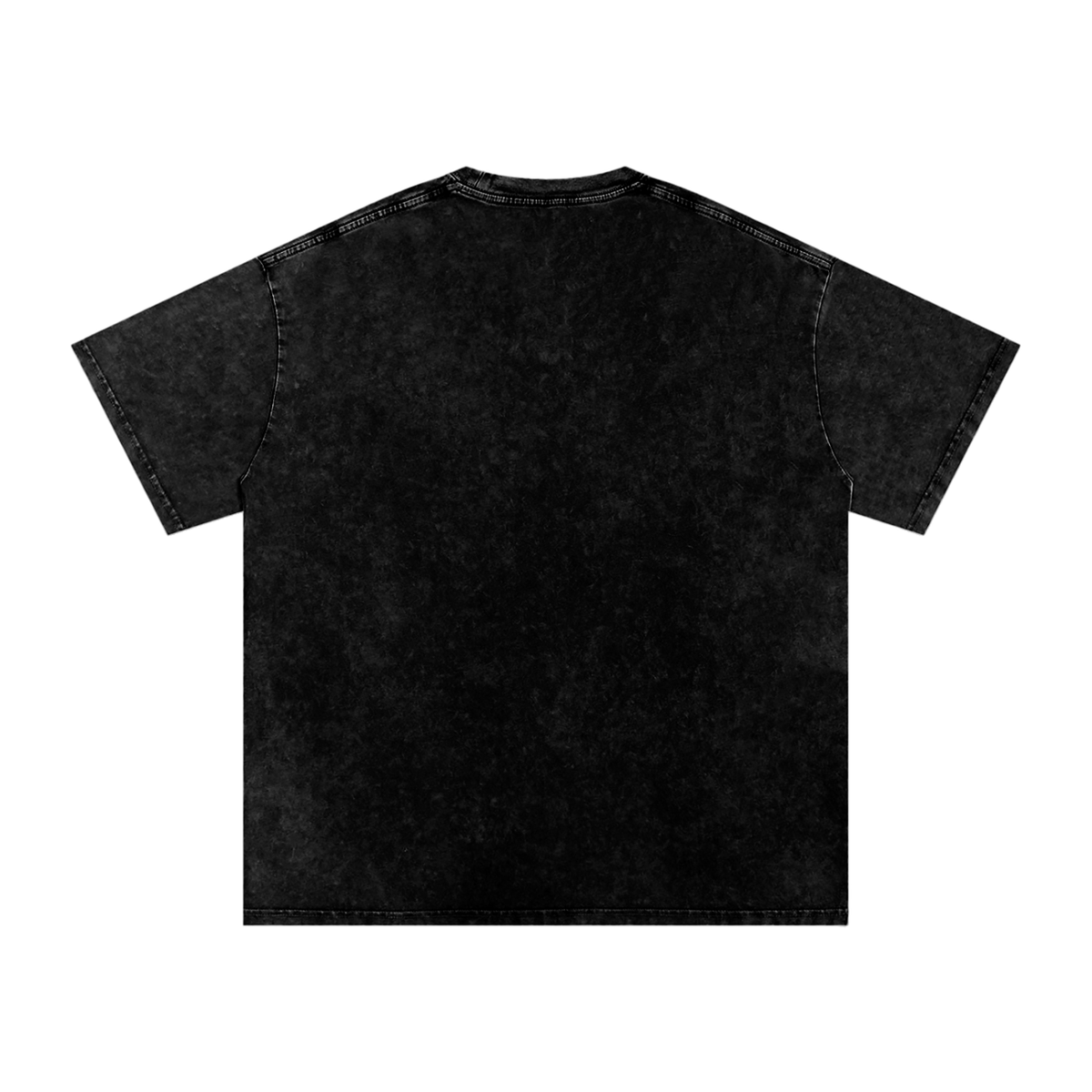 Snow Washed Oversized Cotton T-Shirt: Golden Breakfast Club Retro Collage