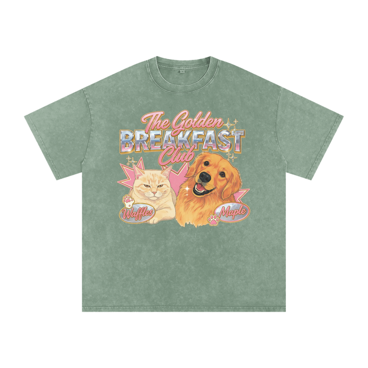 Snow Washed Oversized Cotton T-Shirt