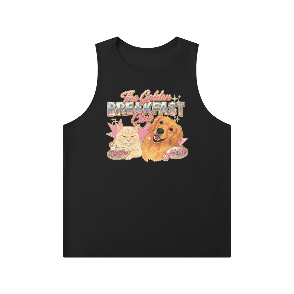 Men's Solid Color Crewneck Tank Top