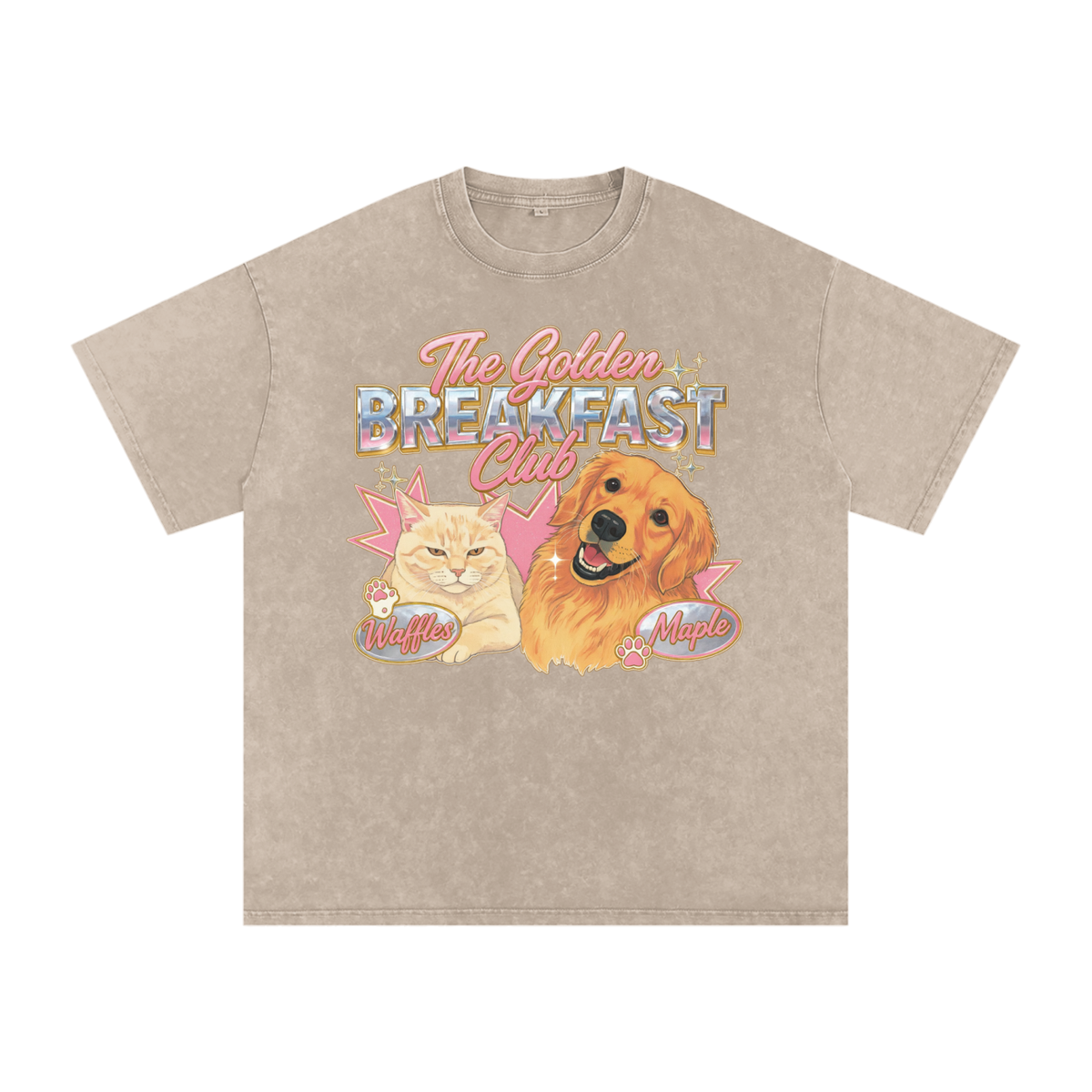 Snow Washed Oversized Cotton T-Shirt