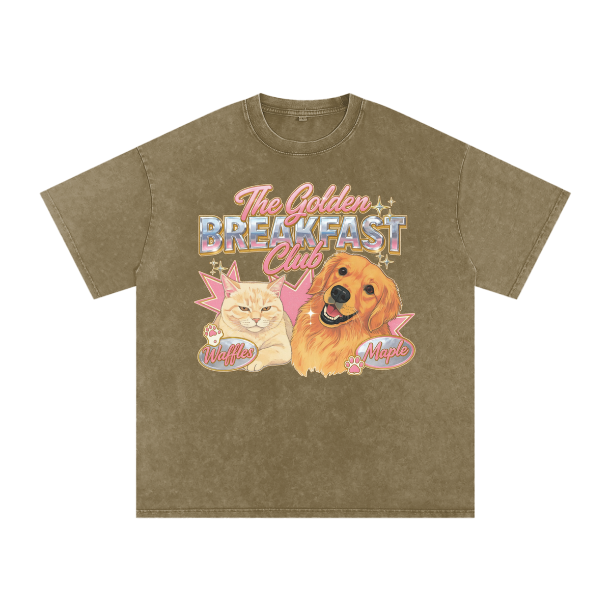 Snow Washed Oversized Cotton T-Shirt