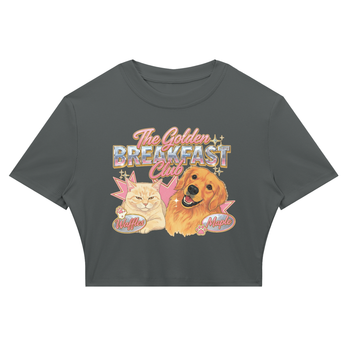 Women's Slim Ribbed Crop T-Shirt
