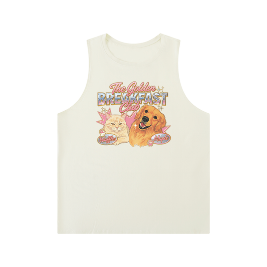 Men's Solid Color Crewneck Tank Top